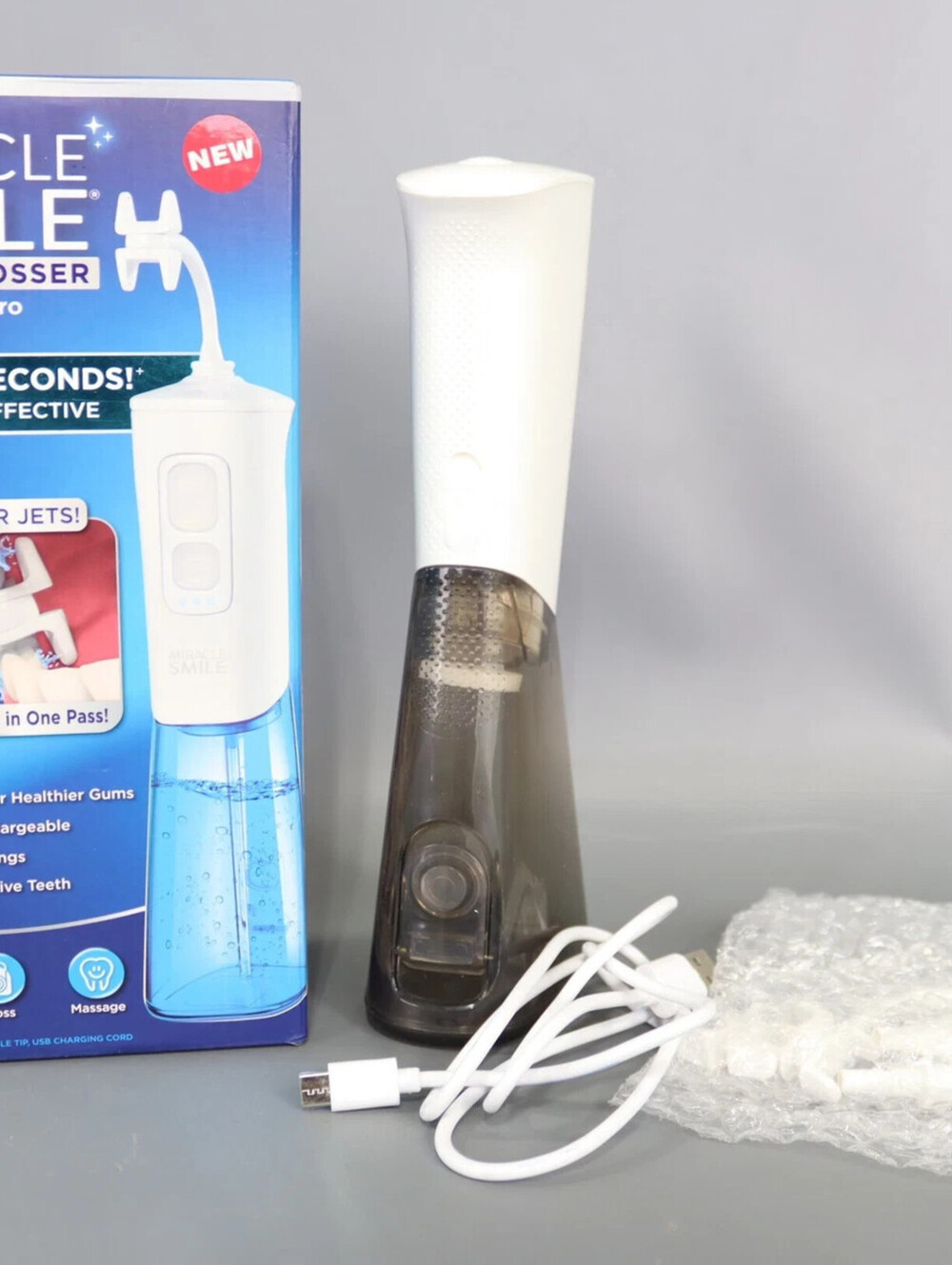 One time used- Ontel Miracle Smile Water Flosser for Teeth&Gum (sealed jets)